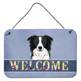 Caroline'S Treasures Bb1427Ds812 Border Collie Welcome Wall Or Door Hanging Prints, 8 X 12, Multicolor