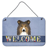 Caroline'S Treasures Bb1428Ds812 Sheltie Welcome Wall Or Door Hanging Prints, 8 X 12, Multicolor