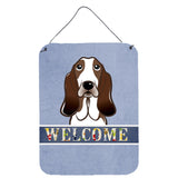 Caroline'S Treasures Bb1429Ds1216 Basset Hound Welcome Wall Or Door Hanging Prints, 16 X 12, Multicolor