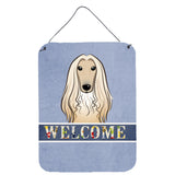 Caroline'S Treasures Bb1430Ds1216 Afghan Hound Welcome Wall Or Door Hanging Prints, 16 X 12, Multicolor