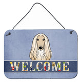 Caroline'S Treasures Bb1430Ds812 Afghan Hound Welcome Wall Or Door Hanging Prints, 8 X 12, Multicolor