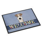 Caroline'S Treasures Bb1433Mat Wire Haired Fox Terrier Welcome Indoor Or Outdoor Mat, 18 X 27, Multicolor