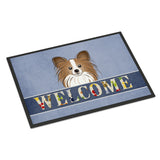 Caroline'S Treasures Bb1434Mat Papillon Welcome Indoor Or Outdoor Mat, 18 X 27, Multicolor