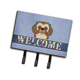 Caroline'S Treasures Bb1435Th68 Chocolate Brown Shih Tzu Welcome Leash Or Key Holder, Large, Multicolor