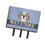 Caroline'S Treasures Bb1436Th68 Gray Silver Shih Tzu Welcome Leash Or Key Holder, Large, Multicolor