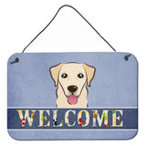 Caroline'S Treasures Bb1438Ds812 Golden Retriever Welcome Wall Or Door Hanging Prints, 8 X 12, Multicolor