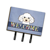 Caroline'S Treasures Bb1443Th68 White Poodle Welcome Leash Or Key Holder, Large, Multicolor