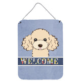 Caroline'S Treasures Bb1444Ds1216 Buff Poodle Welcome Wall Or Door Hanging Prints, 16 X 12, Multicolor