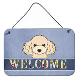 Caroline'S Treasures Bb1444Ds812 Buff Poodle Welcome Wall Or Door Hanging Prints, 8 X 12, Multicolor