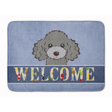 Caroline'S Treasures Silver Gray Poodle Welcome Floor Mat, 19 X 27, Multicolor