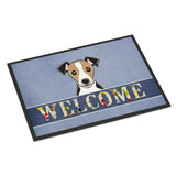 Caroline'S Treasures Bb1447Mat Jack Russell Terrier Welcome Indoor Or Outdoor Mat, 18 X 27, Multicolor