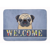Caroline'S Treasures Fawn Pug Welcome Floor Mat, 19 X 27, Multicolor