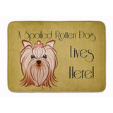 Caroline'S Treasures Yorkie Yorkishire Terrier Spoiled Dog Floor Mat, 19 X 27, Multicolor