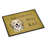 Caroline'S Treasures Bb1453Jmat Golden Retriever Spoiled Dog Lives Here Indoor Or Outdoor Mat, 24 X 36, Multicolor