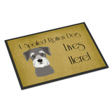 Caroline'S Treasures Bb1454Jmat Schnauzer Spoiled Dog Lives Here Indoor Or Outdoor Mat, 24 X 36, Multicolor