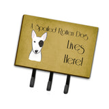 Caroline'S Treasures Bb1457Th68 Bull Terrier Spoiled Dog Lives Here Leash Or Key Holder, Large, Multicolor