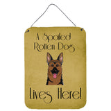 Caroline'S Treasures Bb1459Ds1216 German Shepherd Spoiled Dog Lives Here Wall Or Door Hanging Prints, 16 X 12, Multicolor,