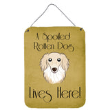 Caroline'S Treasures Bb1460Ds1216 Longhair Creme Dachshund Spoiled Dog Lives Here Wall Or Door Hanging Prints, 16 X 12, Mu