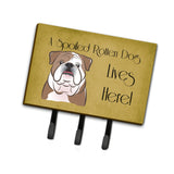 Caroline'S Treasures Bb1467Th68 English Bulldog Spoiled Dog Lives Here Leash Or Key Holder, Large, Multicolor