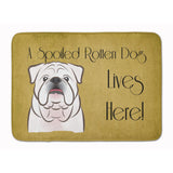 Caroline'S Treasures White English Bulldog Spoiled Dog Floor Mat, 19 X 27, Multicolor