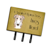 Caroline'S Treasures Bb1476Th68 Borzoi Spoiled Dog Lives Here Leash Or Key Holder, Large, Multicolor