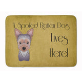 Caroline'S Treasures Yorkie Puppy Spoiled Dog Lives Here Floor Mat, 19 X 27, Multicolor