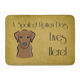 Caroline'S Treasures Chocolate Labrador Spoiled Dog Floor Mat, 19 X 27, Multicolor