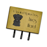 Caroline'S Treasures Bb1483Th68 Black Labrador Spoiled Dog Lives Here Leash Or Key Holder, Large, Multicolor