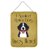 Caroline'S Treasures Bb1485Ds1216 Bernese Mountain Dog Spoiled Dog Lives Here Wall Or Door Hanging Prints, 16 X 12, Multic