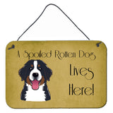 Caroline'S Treasures Bb1485Ds812 Bernese Mountain Dog Spoiled Dog Lives Here Wall Or Door Hanging Prints, 8 X 12, Multicol