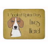 Caroline'S Treasures Beagle Spoiled Dog Lives Here Floor Mat, 19 X 27, Multicolor