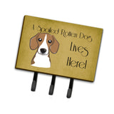Caroline'S Treasures Bb1487Th68 Beagle Spoiled Dog Lives Here Leash Or Key Holder, Large, Multicolor