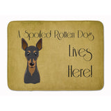 Caroline'S Treasures Min Pin Spoiled Dog Lives Here, 19 X 27, Multicolor