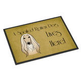 Caroline'S Treasures Bb1492Jmat Afghan Hound Spoiled Dog Lives Here Indoor Or Outdoor Mat, 24 X 36, Multicolor