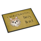 Caroline'S Treasures Bb1499Jmat Chihuahua Spoiled Dog Lives Here Indoor Or Outdoor Mat, 24 X 36, Multicolor