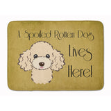 Caroline'S Treasures Buff Poodle Spoiled Dog Lives Here Floor Mat, 19 X 27, Multicolor