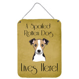 Caroline'S Treasures Bb1509Ds1216 Jack Russell Terrier Spoiled Dog Lives Here Wall Or Door Hanging Prints, 16 X 12, Multic