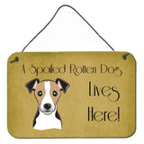 Caroline'S Treasures Bb1509Ds812 Jack Russell Terrier Spoiled Dog Lives Here Wall Or Door Hanging Prints, 8 X 12, Multicol