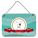 Caroline'S Treasures Bull Terrier Merry Christmas Wall Or Door Hanging Prints Bb1519Ds812, 8Hx12W, Multicolor