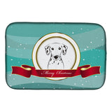 Caroline'S Treasures Dalmatian Merry Christmas Dish Drying Mat, 14 X 21