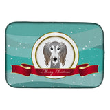 Caroline'S Treasures Saluki Merry Christmas Dish Drying Mat, 14 X 21