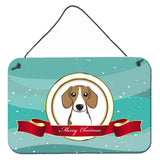 Caroline'S Treasures Beagle Merry Christmas Wall Or Door Hanging Prints Bb1549Ds812, 8Hx12W