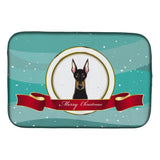 Caroline'S Treasures Doberman Merry Christmas Dish Drying Mat, 14 X 21