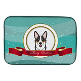 Caroline'S Treasures Tricolor Corgi Merry Christmas Dish Drying Mat, 14 X 21