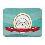 Caroline'S Treasures White Poodle Merry Christmas Floor Mat, 19 X 27, Multicolor