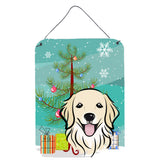 Caroline'S Treasures Christmas Tree And Golden Retriever Wall Or Door Hanging Prints Bb1577Ds1216, 16Hx12W, Multicolor