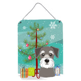 Caroline'S Treasures Christmas Tree And Schnauzer Wall Or Door Hanging Prints Bb1578Ds1216, 16Hx12W, Multicolor