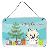 Caroline'S Treasures Christmas Tree And Pomeranian Wall Or Door Hanging Prints Bb1579Ds812, 8Hx12W, Multicolor