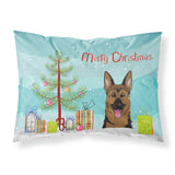 Caroline'S Treasures Bb1583Pillowcase Christmas Tree And German Shepherd Fabric Standard Pillowcase, Large, Multicolor