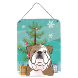 Caroline'S Treasures Christmas Tree And English Bulldog Wall Or Door Hanging Prints Bb1591Ds1216, 16Hx12W, Multicolor